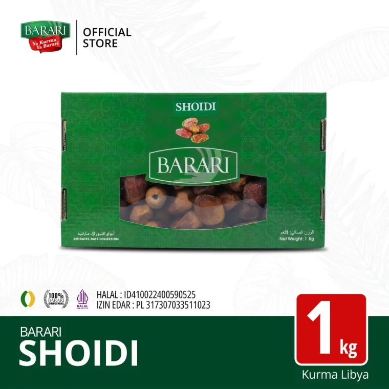 Kemasan kotak eceran Kurma Shoidi Barari
